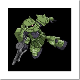 Zaku Green Posters and Art